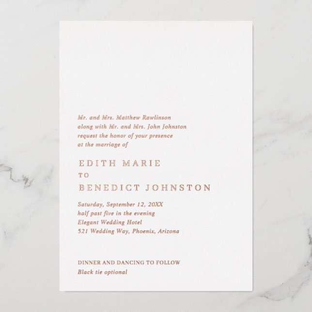 Minimalist Modern Wedding (Front)