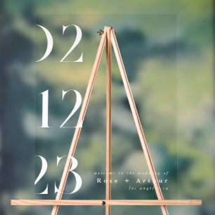 Minimalist Modern wedding Acrylic Welcome Sign