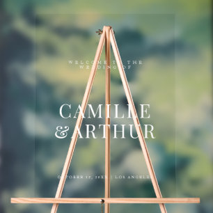 Minimalist Modern wedding Acrylic Welcome Sign