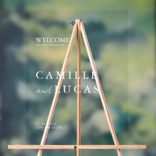 Minimalist Modern wedding Acrylic Welcome Sign