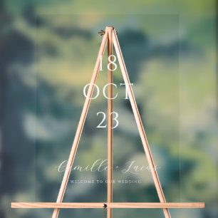 Minimalist Modern wedding Acrylic Welcome Sign