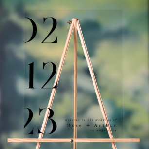 Minimalist Modern wedding Acrylic Welcome Sign