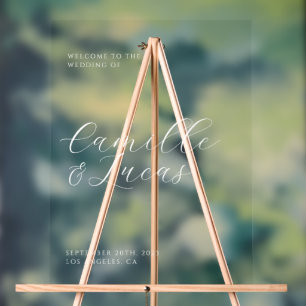 Minimalist Modern wedding Acrylic Welcome Sign