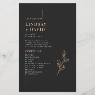 Minimalist Modern Wedding Ceremony Program