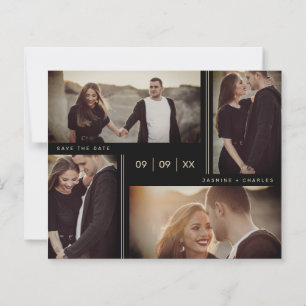 Minimalist Modern Wedding Collage Four Photos