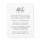 Minimalist Modern Wedding Details Enclosure Cards