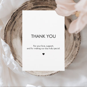 Minimalist Modern Wedding Elegant  Thank You Card