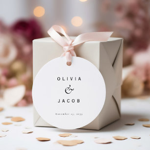 Minimalist Modern Wedding Favour Tags