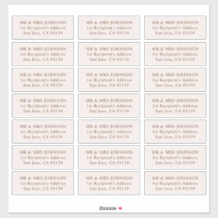 Minimalist Modern Wedding Guest Address Labels 