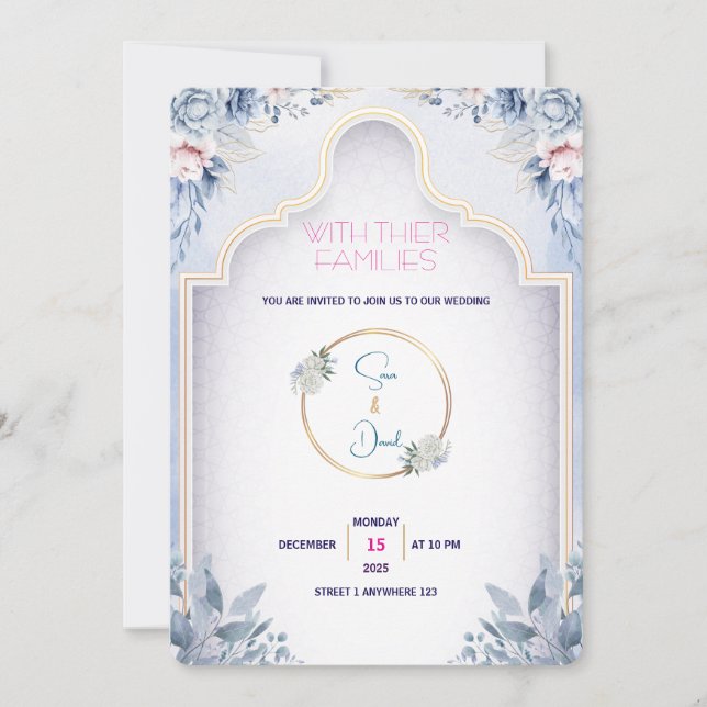 Minimalist Modern Wedding Invitation (Front)