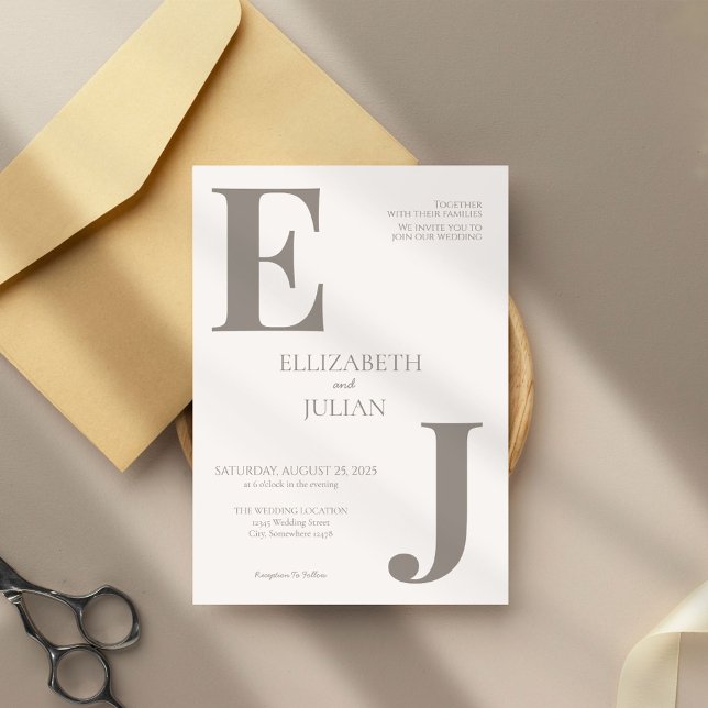 Minimalist Modern Wedding Invitation (Creator Uploaded)
