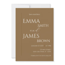 Minimalist Modern Wedding Organic Brown