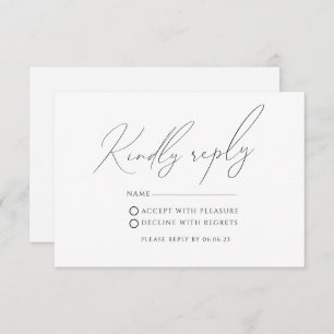 Minimalist Modern Wedding RSVP Card