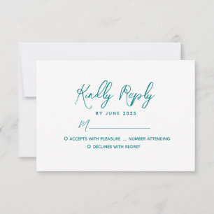 Minimalist Modern Wedding RSVP Card