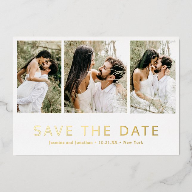 Minimalist Modern Wedding Save The Date (Front)