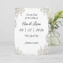 Minimalist Modern Wedding Save the Date Card
