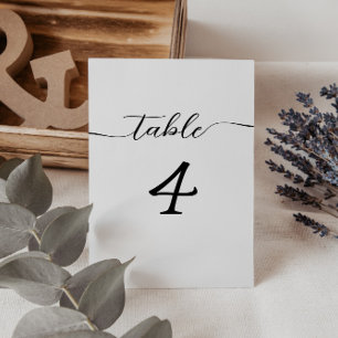 Minimalist Modern Wedding Table Number