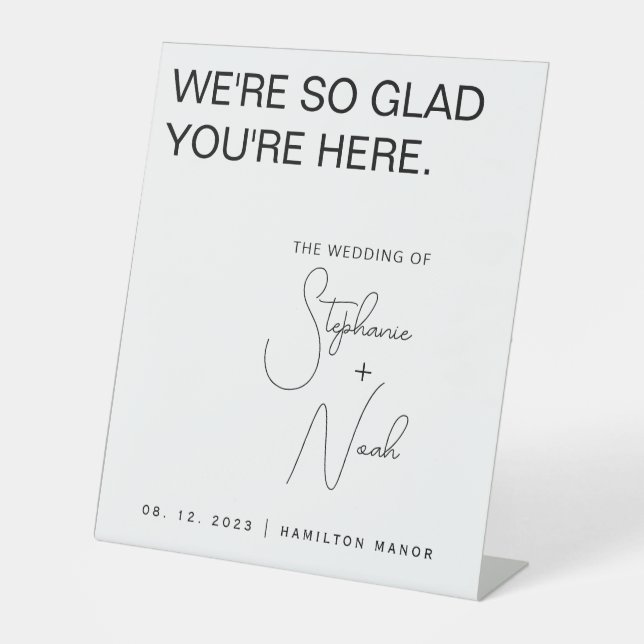 Minimalist Modern Wedding Welcome Sign (Front)