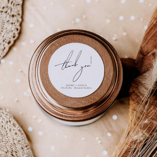 Minimalist Modern & Whimsical Script Classic Round Sticker