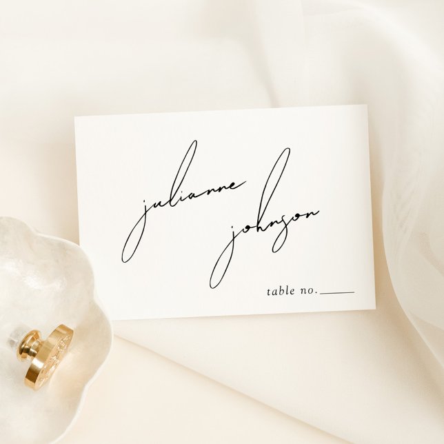 Minimalist Modern & Whimsical Script Table Number (Creator Uploaded)