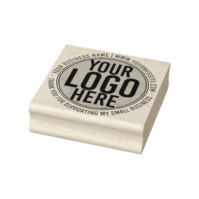 Minimalist Modern White Logo Custom Business Rubber Stamp (Stamp)