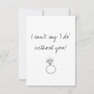 Minimalist modern Will you be my bridesmaid
