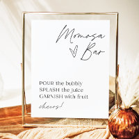 Minimalist Momosa Bar Sign | Modern Mum-osa Bar