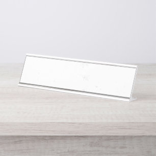 Minimalist Monochrome Grunge Texture Desk Name Plate