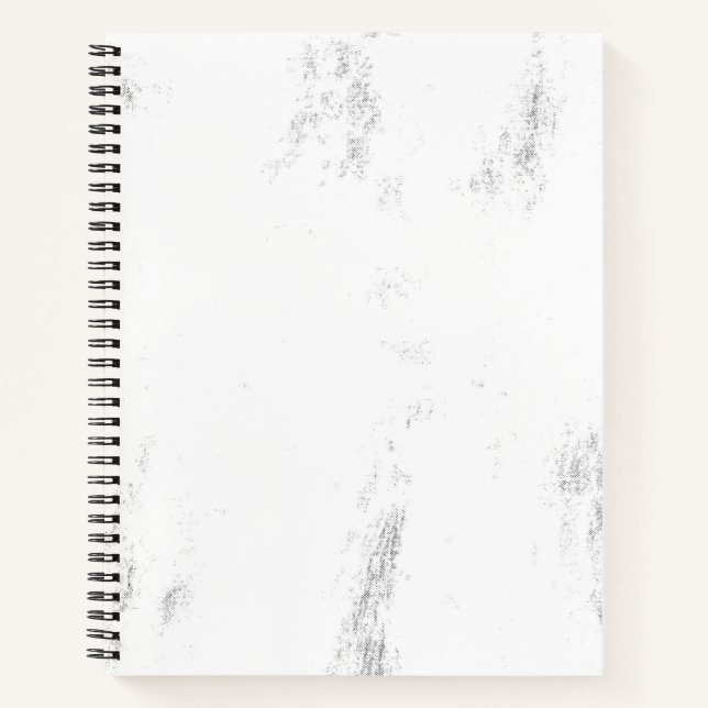 Minimalist Monochrome Grunge Texture Notebook (Front)