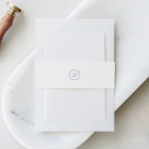 Minimalist Monogram Belly Band | Invitation Wrap