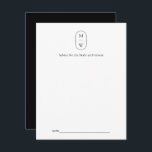 Minimalist Monogram Black & White Wedding Advice Card<br><div class="desc">Minimalist Monogram Black & White Wedding Advice Card. Personalise the custom text above. You can find additional coordinating items in our "Minimalist Monogram Black & White Wedding" collection. ***PLEASE NOTE: ALL OF THE WORDING AND TEXT AND BACKGROUND COLOR IS EDITABLE. You can change all of the words and you can...</div>