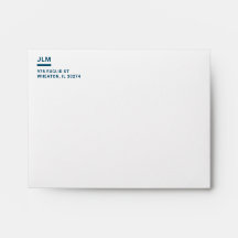 Minimalist Monogram Bold Navy Blue Typography     