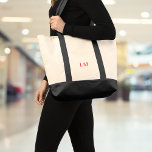 Minimalist Monogram Canvas Tote Bag<br><div class="desc">Enhance your daily routine with this minimalist monogram canvas tote bag. Personalise it with your own initials or those of a loved one for a sleek, stylish statement piece. From groceries to gym gear, it’s spacious enough to handle everyday essentials with ease. The clean, timeless design makes it ideal for...</div>