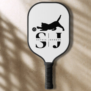 Minimalist Monogram, Cat Pickleball Paddle