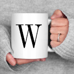 Minimalist Monogram Coffee Mug<br><div class="desc">Modern farmhouse coffee mug personalised with a classic family monogram initial or other custom text. Use the design tools to add your own text and photos to create a unique one of a kind gift for newlyweds or housewarming.</div>