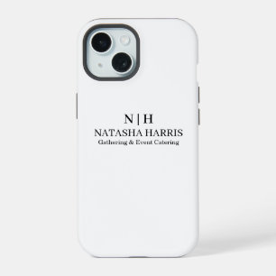 Minimalist Monogram Custom Business Logo iphone 15 Case