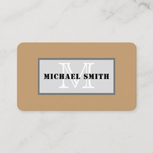 Minimalist Monogram Desert Background Business Card