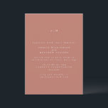 Minimalist Monogram Desert Boho Clay Wedding Invitation<br><div class="desc">Minimalist Monogram Traditional Typography Desert Boho Clay Wedding Invitation</div>