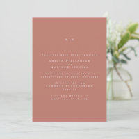 Minimalist Monogram Desert Boho Clay Wedding