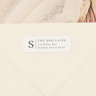 Minimalist Monogram Elegant Family Name