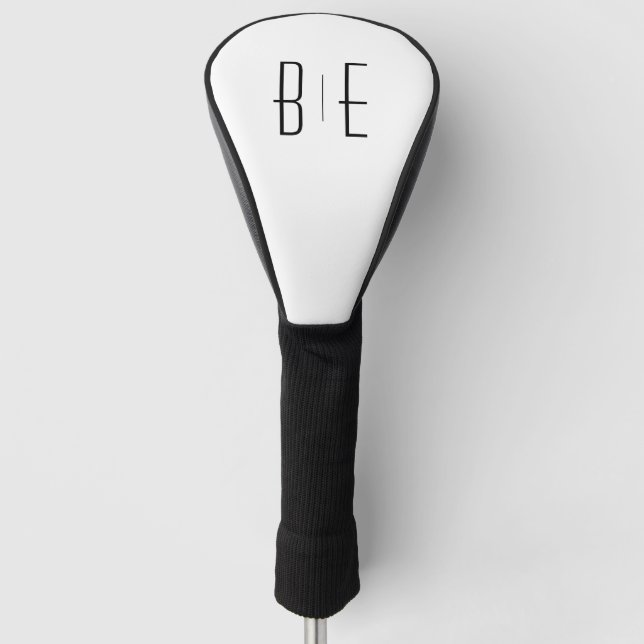Minimalist Monogram Golf Head Cover (Front)