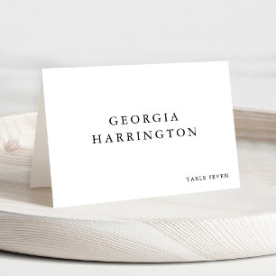Minimalist Monogram Guest Name Place Card