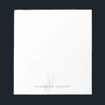 Minimalist Monogram Hand Lettered Script Initials  Notepad<br><div class="desc">Minimalist Monogram Hand Lettered Script Initials Notepad</div>