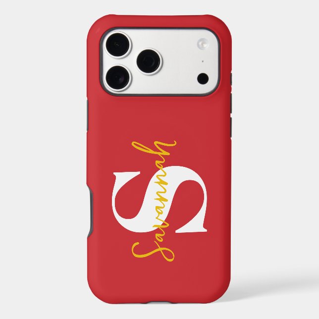 Minimalist Monogram Initial with Gold Script Name (Back)