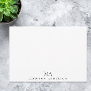 Minimalist Monogram Initials Modern Professional Card