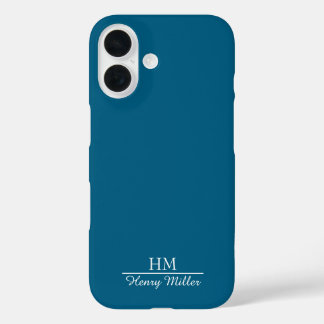Minimalist Monogram iPhone Case–Personalised Name 16 Case