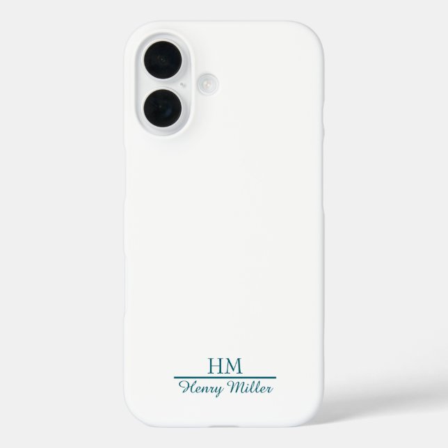 Minimalist Monogram iPhone Case–Personalised Name Case-Mate iPhone Case (Back)