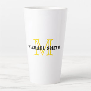 Minimalist Monogram Latte Mug