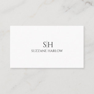 Minimalist Monogram Modern Business Card
