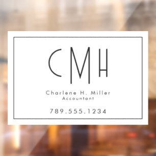 Minimalist Monogram Modern Professional